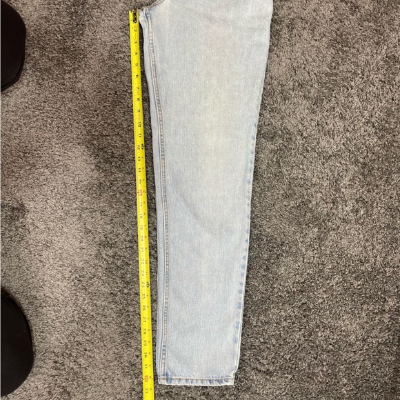 Levi’s 550 relaxed tapered high rise light blue cotton denim jeans size 12L - Picture 9 of 16